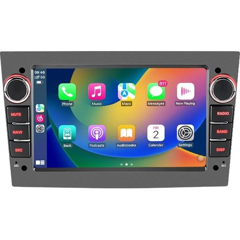 Autoradio, Touchscreen, Multi-Geräte-Kompatibilität, kompatibel mit Opel Vauxhall Astra H G J Zafira B Corsa C Antara Vectra Vivaro, V1 (2+32G) Grau (1/2)
