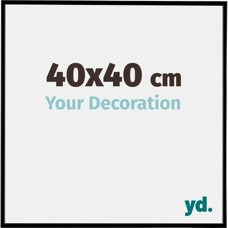 yd. - Cadre photo 40x40 - Noir Mat - Plastique - Evry