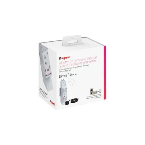 Legrand – Compteur d'énergie 80A modulaire – Surveillance consommation monophasée – Alimentation 110-240VAC – Connexion Wi-Fi – Transformateur 63A inclus (1/2)