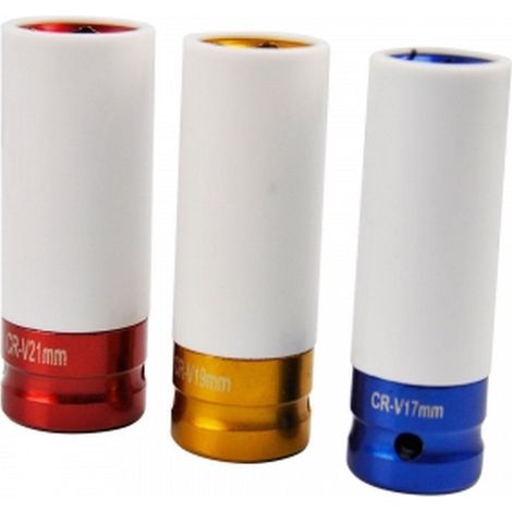 Set Tuerca Rueda de Aleación profunda de pared delgada impacto 1/2'' Drive 17mm 19mm 21mm (1/4)