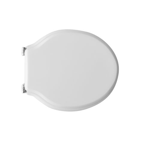 Sedile wc coprivaso per Kerasan vaso Volant 38,2-43,7 x 35,5 cm copriwater con cerniere regolabili ad espansione e sedile in legno colato (1/3)