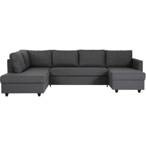 Panoramisches Ecksofa CATS - Grau - 292 x 187 x 86 cm - AUCUNE (1/3)
