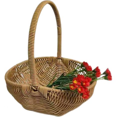 Panier de fleurs en plastique recyclable artisanal modèles : 30x12x12cm, 30x22.5x14cm, 27x23x17cm, 31x18x13cm coloris : brun contenu : 1 panier (1/5)