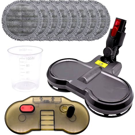 Cabezal de fregona eléctrica para uso en seco y húmedo compatible con los modelos V8 y V11, con depósito, almohadillas y vaso medidor - OTROS (1/3)