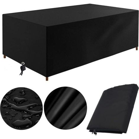 Housse de protection étanche pour table de jardin carrée 120 x 120 cm, hauteur 74 cm – Housse extérieure résistante aux intempéries pour meubles de terrasse et patio