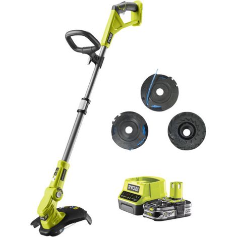RYOBI Coupe bordures - dresse bordures 18V One+ - RLT183225FPK3 - Batterie 2.5 Ah - Chargeur 2 Ah - 3 Bobines simple fil (1/6)