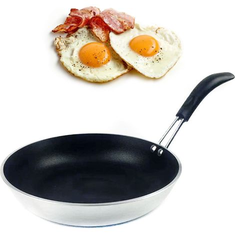 Sartén de aluminio antiadherente y resistente al calor, con base plana, de 18 cm, apta para placas de inducción, que permite una cocción fácil y uniforme, y es duradera para uso profesional o doméstic (1/5)