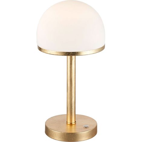 Lampe de chevet LED lampe de table à intensité variable lampe de chambre dorée lampe de lecture variateur tactile salon, 4,5W 450lm blanc chaud, DxH 19x39 cm (1/4)