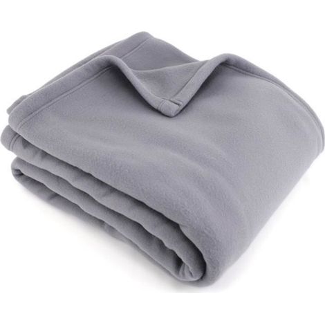 Decke – 150 x 210 cm – 100 % Polyester – Anti-Pilling – Schwer entflammbar – Farbe: Stahlgrau (12952)