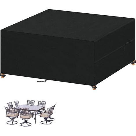 Gartenmöbel Abdeckung Wasserdicht 420D Oxford für Tisch & Loungemöbel 150x130x90cm (1/5)