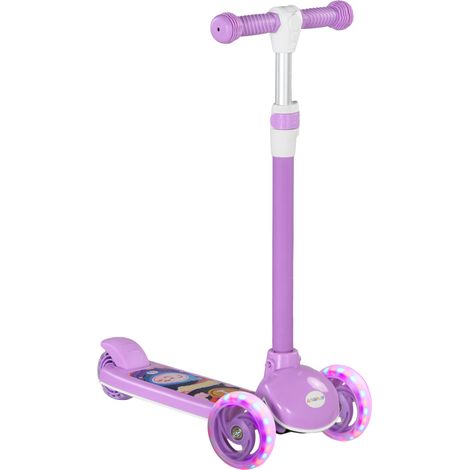 Kinderroller, LED-Räder, sanfte Fahrt, anpassbare Höhe, Kunststoff, Stahl, Lila (1/5)