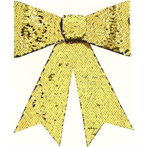 Noeud de Noël paillette sequin reversible OR / ARGENT - SILUMEN