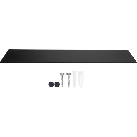 Étagère murale de salle de bain noire 60 cm, rangement pratique, design simple et élégant, facile à installer, pour salle de bain, cuisine, toilettes. (1/5)