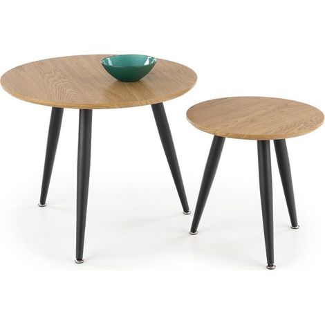 Conjunto mesa de centro Houston 1214 , 48x0x0cm, Diámetro: 60, MDF, Redonda