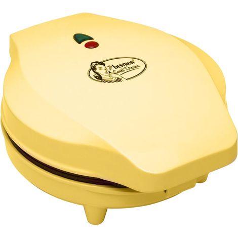 Bestron Waffle Maker, piastra per waffle a forma di cuore, macchina per waffle con antiaderente & indicatoro luminso, collezione Sweet Dreams, 700 watt, colore: Giallo