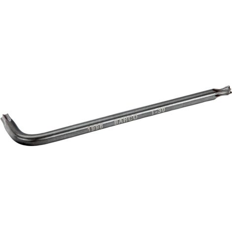 Bahco Langer TORX-Winkelschraubendreher, mit Kugelkopf, phosphatiert, T45 x 133 mm (1/4)