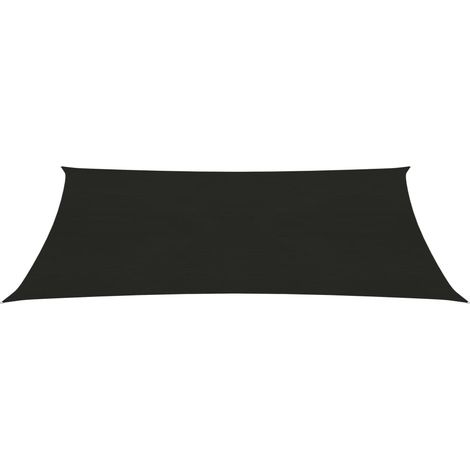 Voile d'ombrage, Protection Solaire, pour Jardin Terrasse Extérieur, 160 g/m² Noir 4x6 m PEHD OIB9696E (1/5)