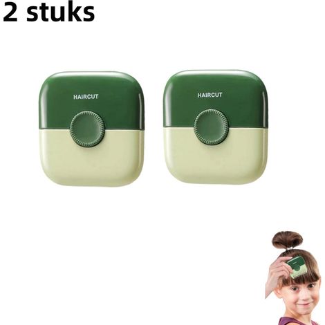 Peigne tondeuse multifonctionnel 2 en 1 - outil de coiffure à domicile pour filles, idéal pour couper les cheveux abîmés, les pointes fourchues et les cheveux fins - vert (1/5)
