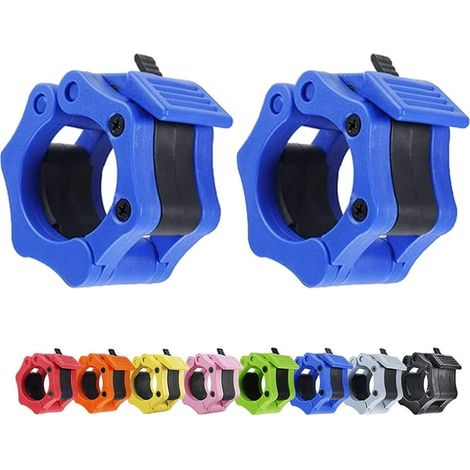 Paire de colliers de charge olympique à dégagement rapide, serre-barre de 2 pouces pour haltères, pinces de verrouillage multicolores, idéales pour l'entraînement de musculation, la force et le fitnes (1/5)