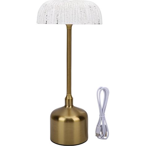 Lampe de table sans fil rechargeable 3000 mAh, style nordique rétro, veilleuse LED, lampe de chevet pour salon, chambre, bar ou café (1/5)