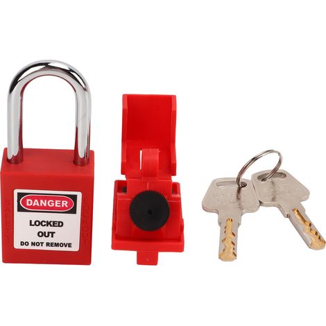 Ortviai Cadenas de sécurité pour disjoncteur CB-07 avec serrage à vis et crochet 38mm