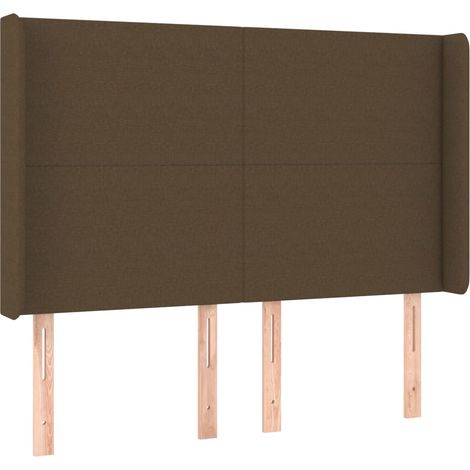 Maison Exclusive - Testiera ad Orecchio MarroneScuro147x16x118/128cm inTessuto