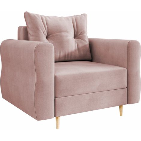 Sillón Veldala 104, Manila 09, 85x106x77cm, Tapiz, Patas: Madera, 0