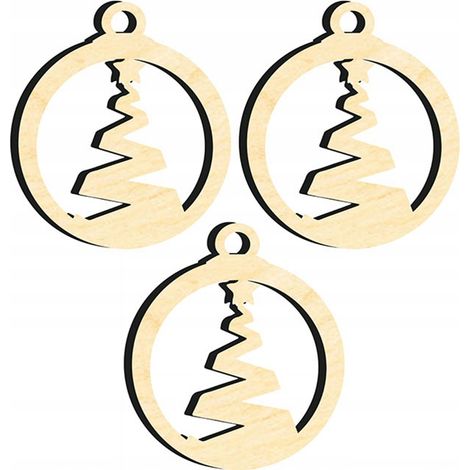 Weihnachtsbaumschmuck aus Holz Z59 3 Stk. (1/3)