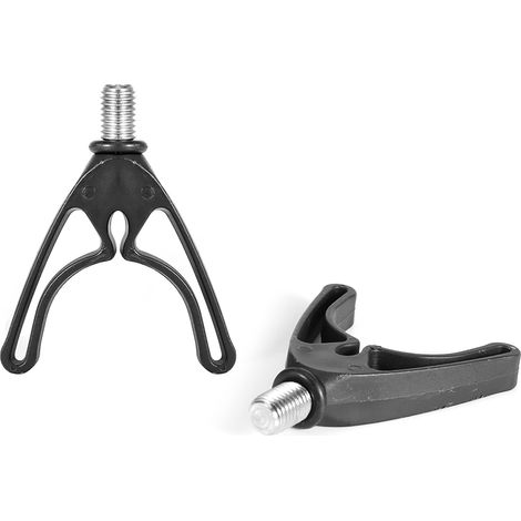 Lot de 2 supports de canne à pêche noirs en forme de U, outils de pêche à la carpe (1/5)
