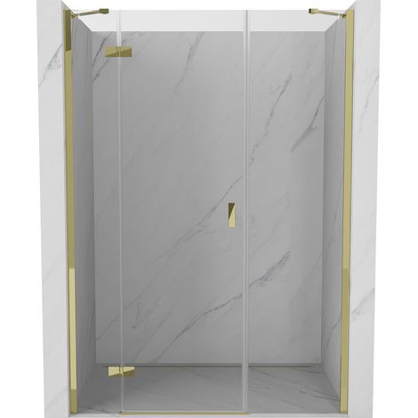 Mexen Mist-H Dusche Tür links 130 cm, transparent, gold - 8A5-130-001-50-00-L (1/5)