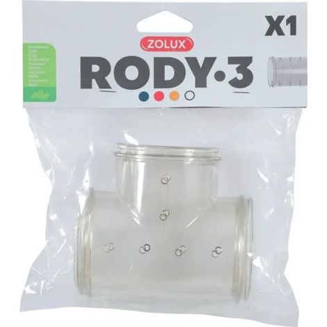 Zolux Tube T Rody grau-transparent für Nagetierkäfige