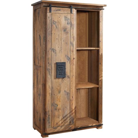 Armoire 100x50 Manguier laqué Bois naturel RAILWAY 115