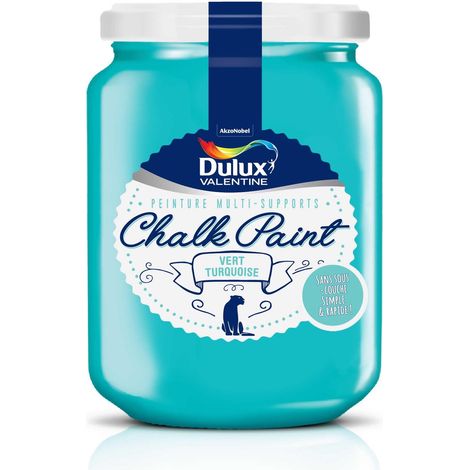 Peinture De Rénovation Chalk Paint Ultra Mat Vert Turquoise 0,4 L - Dulux Valentine