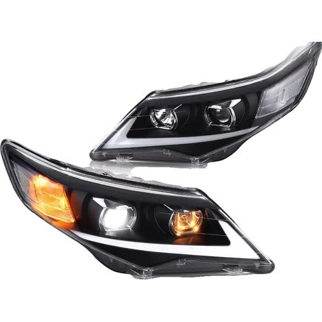 Gruppo ottico anteriore, compatibile con Toyota Camry, illuminazione a LED, facile installazione, colore nero. (1/2)