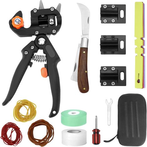 Grafting Tool Kit, Grafting Knife and Grafting Scissors with 3 Interchangeable Blades and Other Accessories (1/5)