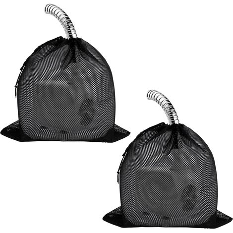2 Pack Sac De Filtre, 45x45cm Maille Fine, Cordon Serrage, Pour Pompe Étang (1/5)