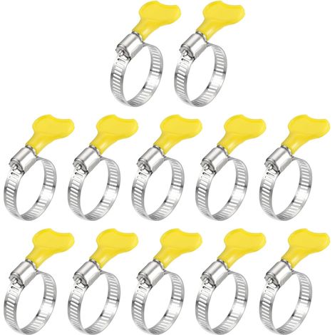 Vis Sans Fin Engrenage Tuyau Collier Inox 3/4"-1 1/4" 12pcs (1/5)