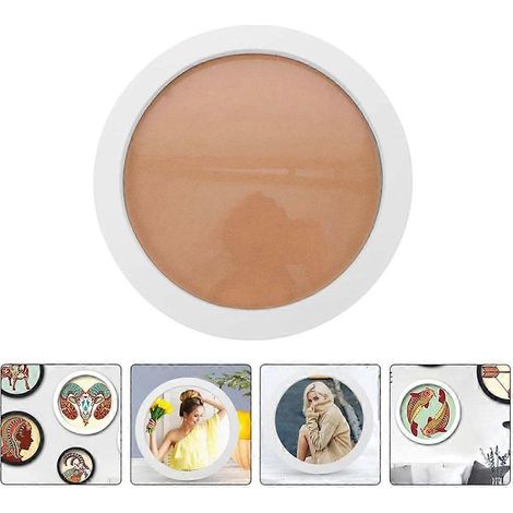 Cadre photo rond en bois de 20 cm (8 pouces), décoration murale pour salon ou chambre. (1/4)