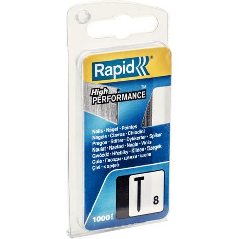 RAPID Chiodini n°8 in acciaio con taglio di precisione, punte da 15 mm, confezione 1000 pz