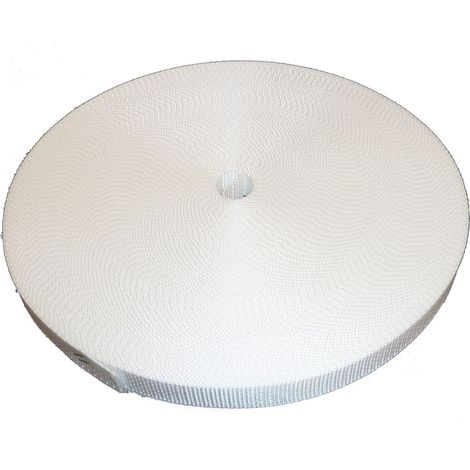Maxi Sangle de volet roulant 23 mm Largeur Blanc 50 m