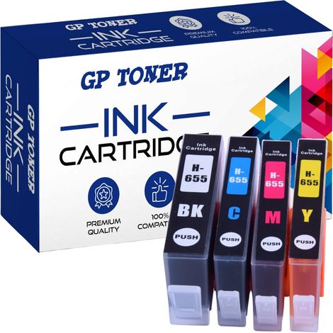 4x Tinte für HP GP-H655XL CMYK (1/5)