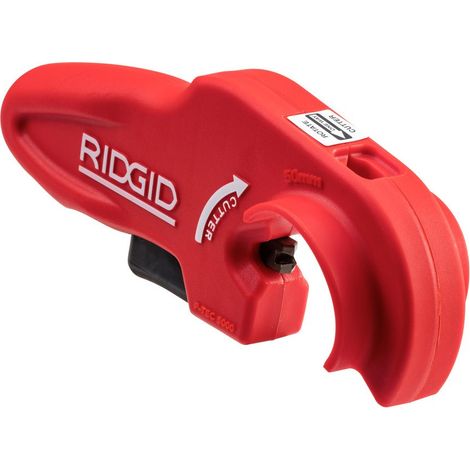 Ridgid – Coupe-tubes pour tuyaux d'évacuation en plastique 50mm 40868 – Ébavurage automatique – Coupe rapide en 6 rotations – Chanfreinage intégré