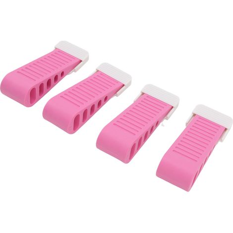 4er-Set Türstopper aus Gummi, rosa, stapelbar, ohne Bohren, Türbeschläge für Wohnzimmer und Badezimmer (1/5)