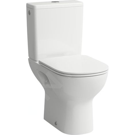 Laufen Lua - WC combiné avec siège SoftClose, évacuation arrière, remplissage latéral, Rimless, DualFlush, blanc H8670860009721 (1/5)