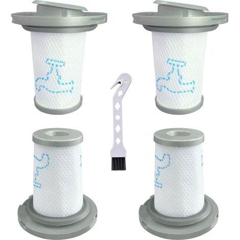 4 Pcs Filtre pour Aspirateur Rowenta X-PERT 6.60 et pour ZR009006 Rowenta X-Force Flex 8.60 RH96 RH68 Aspirateur RH96XX RH9611 RH9637 RH9638 RH9639 RH9677 RH9678 RH9679 RH9680 RH9690 RH9695