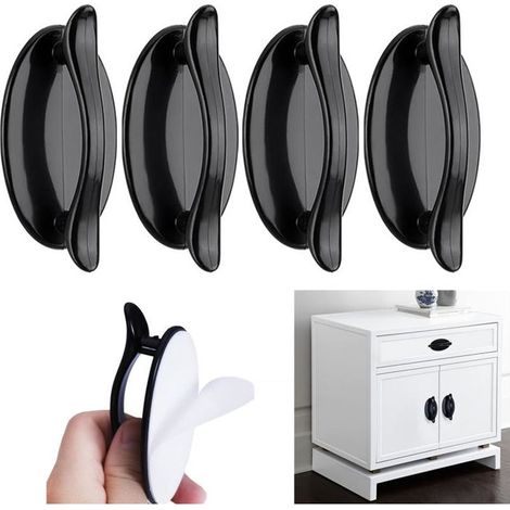 Ensemble de 4 poignées universelles - Aucun perçage et facile à installer - Tiroirs/Cabines/Frigidaire/Windows - Durable (1/5)