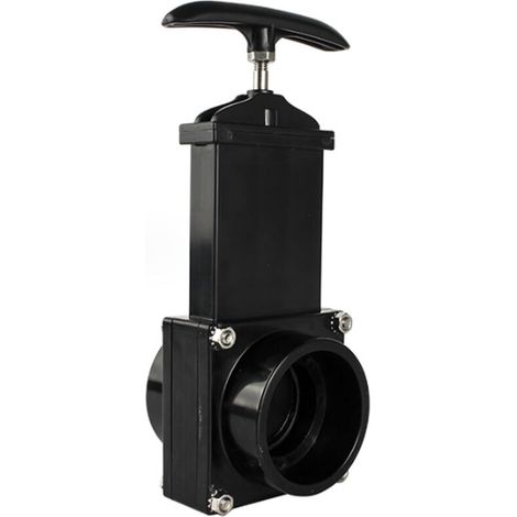 50-mm-Schiebeablassventil für Wohnmobile, schwarz, robust und leicht, kompatibel mit Wohnwagen und Campingbussen. Ideales Rückschlagventil für Niederdrucksysteme.