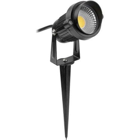 Projecteur LED extérieur avec piquet de sol, éclairage de jardin étanche pour allées, terrasses et jardins.