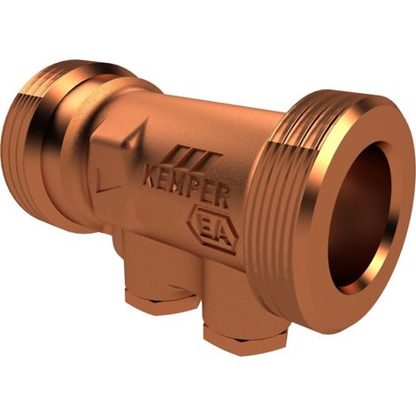 Kemper válvula antirretorno de paso recto, rosca macho, con tapón de vaciado, Figura 158 1G, DN 15, 1581G01500