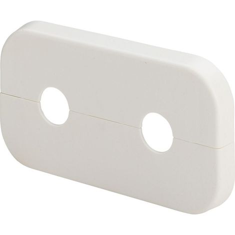 Doppelrosette 1079.6 in 110x60x10x15mm Kst. weiss RAL 9010 (1/2)